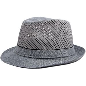 My Store Summer Jazz Hat Mesh Breathable Sunscreen Hat, Size: Large 59-60cm(Grey)