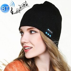 My Store Bluetooth 5.0 Wireless Call Music Warm Knitted Hat (Black)