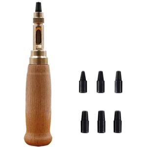 My Store 6 In 1 Automatic Belt Punch Punching Multi-scalp Anechoic Belt Punch(Wood Color)