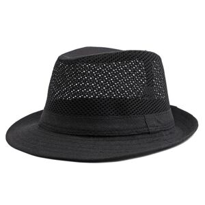 My Store Summer Jazz Hat Mesh Breathable Sunscreen Hat, Size: Average 56-58cm(Black)