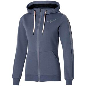 Mizuno Sweatshirt Med Fuld Lynlås Release Blå L Kvinde