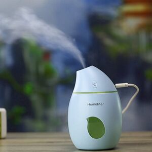 Shoppo Marte 2W Creative Portable Mango Shape Mute Desktop Air Humidifier with LED Light, Capacity: 160ml, DC 5V(Blue)