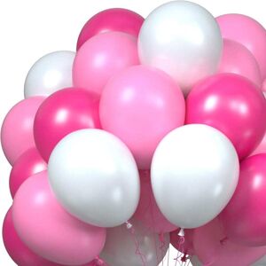 Sassier Balloner Pink Hvid Lyserød 27 balloner - bryllup, dekoration, fødselsdagsballoner, latexballoner, heliumballoner, festballoner