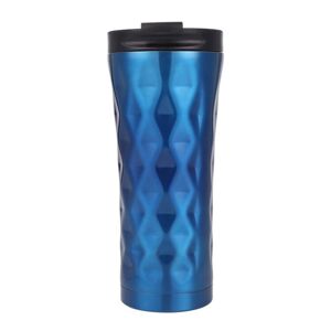 Shoppo Marte 500ml Irregular Double Layer 304 Stainless Steel Thermos Cup (Dark Blue)