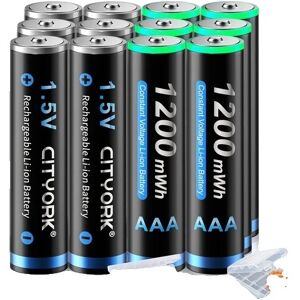 SupplySwap AAA Genopladeligt Lithium Batteri, 1200mWh Kapacitet, Ideelt til Fjernbetjeninger og Trådløse Mus, 16 PCS