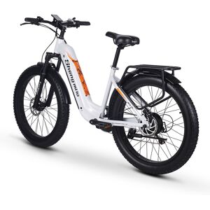 Shengmilo MX06 elektrisk cykel 1000W, kvinders elektriske cykel SAMSUNG mærke 48V 17.5Ah lithiumbatteri, batterilevetid 50-80 km, hvid