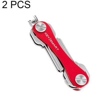 My Store 2 PCS QD-81 Large Capacity Metal Key Holder Key Organizer Key Storage Box(Red)