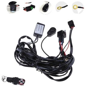 SupplySwap LED 12V 40A Kabelsæt Harness Kit, inklusive relæ og sikring, til 4x4 lastbiler, Flash Wiring Kit