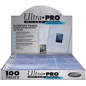 100-pakke Ultra Pro Silver Series Pages 9 Pocket Transparent