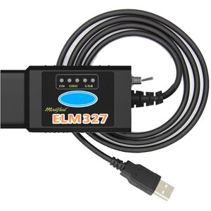 High Discount OBD ELM327 V1.5 USB Car Fault Diagnostic kabel med switch (sort)