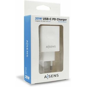 Vægoplader Aisens ASCH-1PD20-W Hvid USB-C