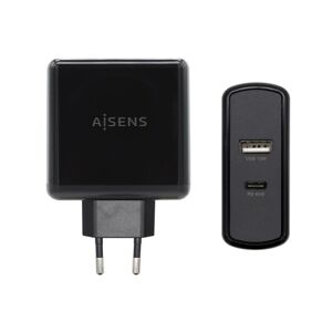 USB-oplader væggen Aisens ASCH-2PD45A-BK 57 W Sort USB-C