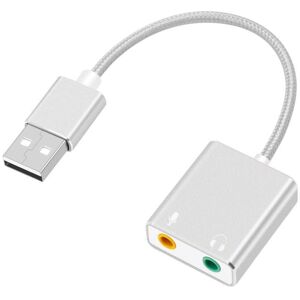 MTK USB-lydadapter Eksternt stereolydkort 3,5 mm hovedtelefon- og mikrofonstik