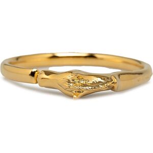 Pre-owned Hermes Tete de Cheval Horse Bangle Gold