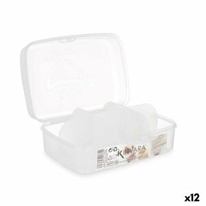 Kinvara Box with compartments Transparent Plastic 21,5 x 8 x 14,6 cm (12 Units)