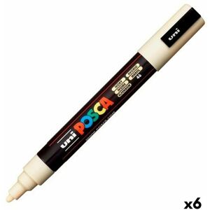 Felt-tip pens POSCA PC-5M Ivory (6 Pieces) (6 Units)