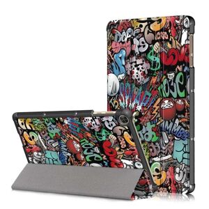 Generic Huawei MatePad T10 pattern tri-fold leather case - Graffiti