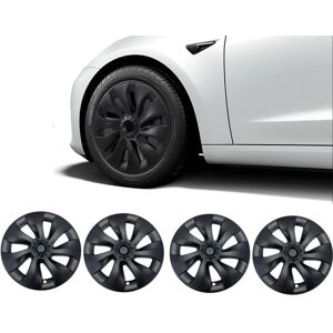 Kompatibel med Tesla 4-Pack Navkapsler Turbine kompatible med Tesla Model Y - 19 tum