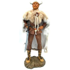 No Brand Extra large Viking warrior hand painted figure sword and helmet