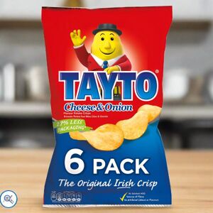 Tayto Cheese & Onion Flavour Potato Crisps 6 x 25g Multipack