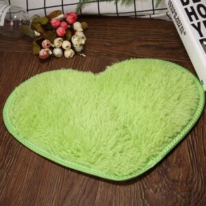 Shoppo Marte Heart Shape Non-slip Bath Mats Kitchen Carpet Home Decoration(Fruit Green)