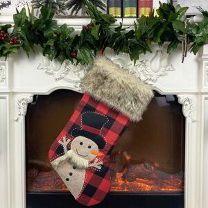 Shoppo Marte Christmas Ornaments Burlap Socks Candy Socks Gift Bag(Snowman)