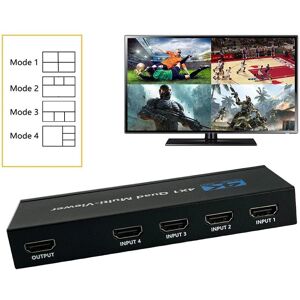 NÖRDIC HDMI scaler switch 4 til 1 med Multiviewer 4K30hz HDCP1.4