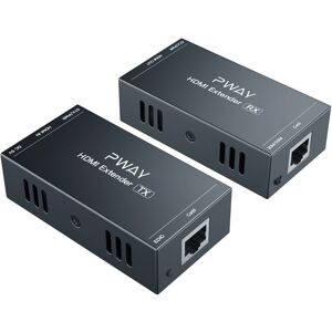 PWAY 165ft/50m HDMI To RJ45 Network Port 1080P Lossless Transmission Extender(Transmitter+Receiver)