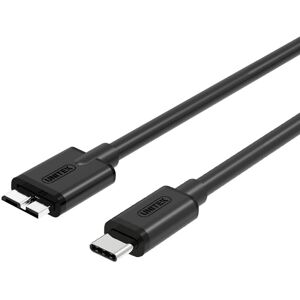 USB C til mikro USB B-kabel Unitek Y-C475BK Sort 1 m