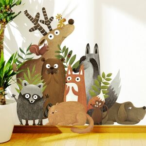 shopnbutik Creative Animal Cartoon Children Room Kindergarten Bedroom TV Baseboard Home Improvement Stickers Wall Decoration Stickers