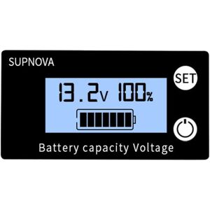 My Store SUPNOVA DC 8-100V Battery Capacity Indicator Voltmeter Voltage Gauge,Style: Blue