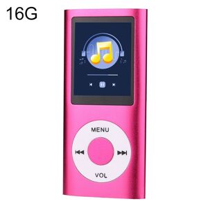 My Store 1.8 inch TFT Screen Metal MP4 Player With 16G TF Card+Earphone+Cable(Rose Red)