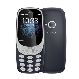 Din Butik Nokia 3310 2,4 Blå - Mobiltelefon til seniorer med 16 GB RAM. Klassisk design og brugervenlig for ældre.