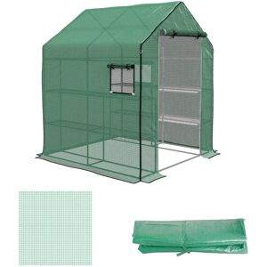 Rootz Living Rootz Drivhus - Cold Frame Drivhus - Film Drivhus - Rulledøre - UV-bestandig - Grøn - 140cm x 143cm x 190cm