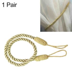 Shoppo Marte 1 Pair Hand-wound Curtain Straps Curtain Rope Curtain Tassels Straps(Yellow)