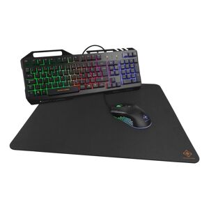 Deltaco 3-i-1 gaming kit, Rainbow LED-baggrundsbelysning, sort