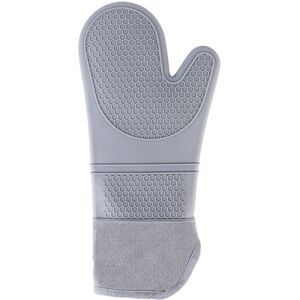 Shoppo Marte ZYA-426 Longer And Thicker Insulated Gloves Silicone Kitchen Baking Gloves(Gray)