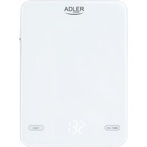 Adler AD 3177w Kitchen scale 10kg USB charged, White