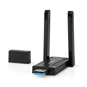 Nedis Netværk dongle   Wi-Fi   AC1200   2.4/5 GHz (Dual Band)   USB3.0   Wi-Fi-hastighed total: 1200 Mbps   Windows 10 / Windows 11 / Windows 8