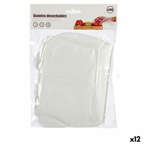 BigBuy Home Disposable Gloves Set Transparent Plastic (12 Units)