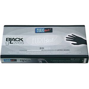 Disposable Gloves Eurostil Guantes Latex Black (20 uds)