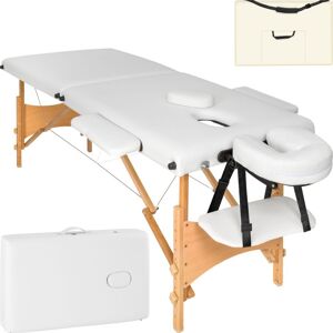 TecTake Massagebriks med 2 zoner, 5cm polstring + taske - hvid