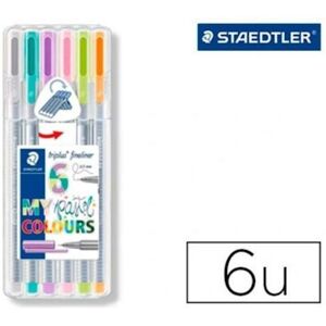 Tuschpennor Staedtler 334 SB6CS3 (6 antal)