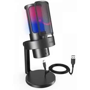 FIFINE AMPLIGAME A8 Plus RGB USB Gaming Mikrofon med 4 polære mønstre (PC/PS4/PS5) - Sort