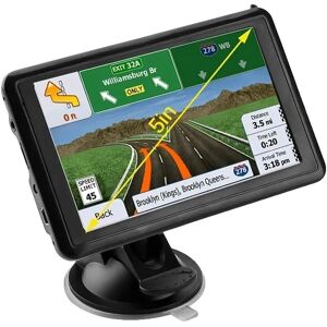 SupplySwap I bil GPS-navigation, 5-tommers touchscreen, høj opløsning, Sort