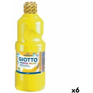 Tempera Giotto School Yellow 500 ml Washable (6 Units)