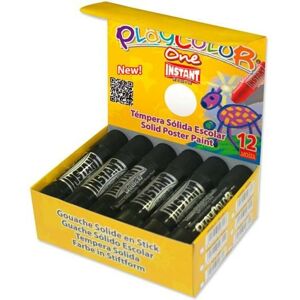 Tempera Playcolor Basic One Solid Black 12 Pieces