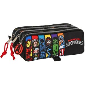 Triple Carry-all The Avengers Super heroes Black (21,5 x 10 x 8 cm)