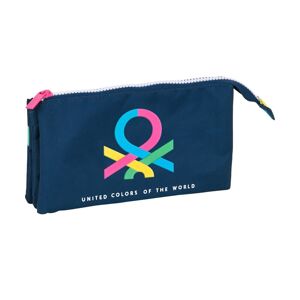 Triple Carry-all Benetton Corazones Multicolour Navy Blue 22 x 12 x 3 cm