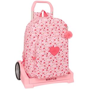 School Rucksack with Wheels Vicky Martín Berrocal In bloom Pink 30 x 46 x 14 cm